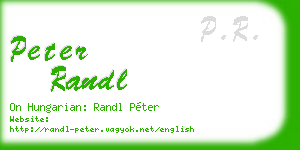 peter randl business card